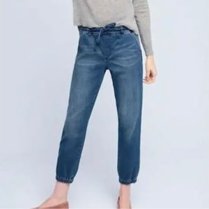 Anthropologie Pilcro denim pull on stretch joggers
